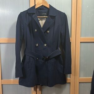 Navy blue trench: 41 Hawthorn, sz XS